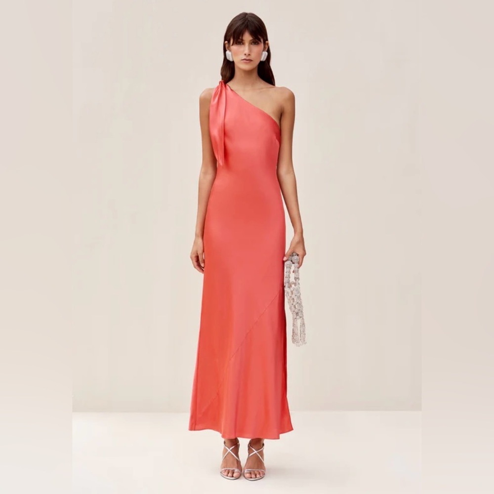 Cult Gaia Kamala Gown XS NWT Sunkiss Coral Pink